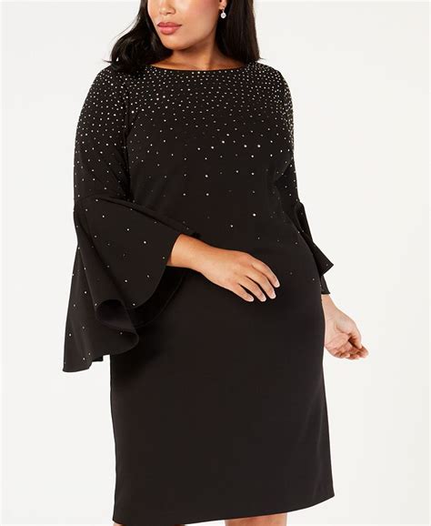 macy's calvin klein plus size dresses|More.